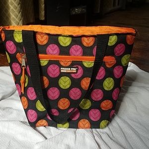 FRIDGE PAK black, pink, orange, & green lunchbox